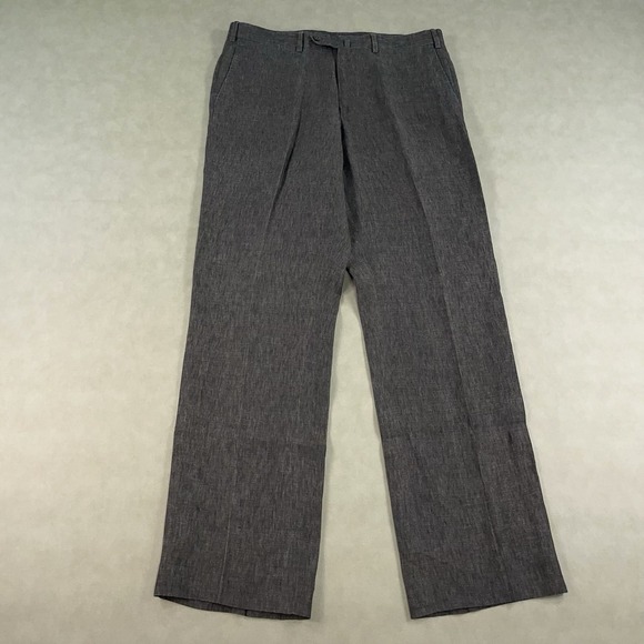 Ermenegildo Zegna Other - Ermenegildo Zegna Pants Mens 34x32 Gray 100% Linen Straight Leg Dress Business